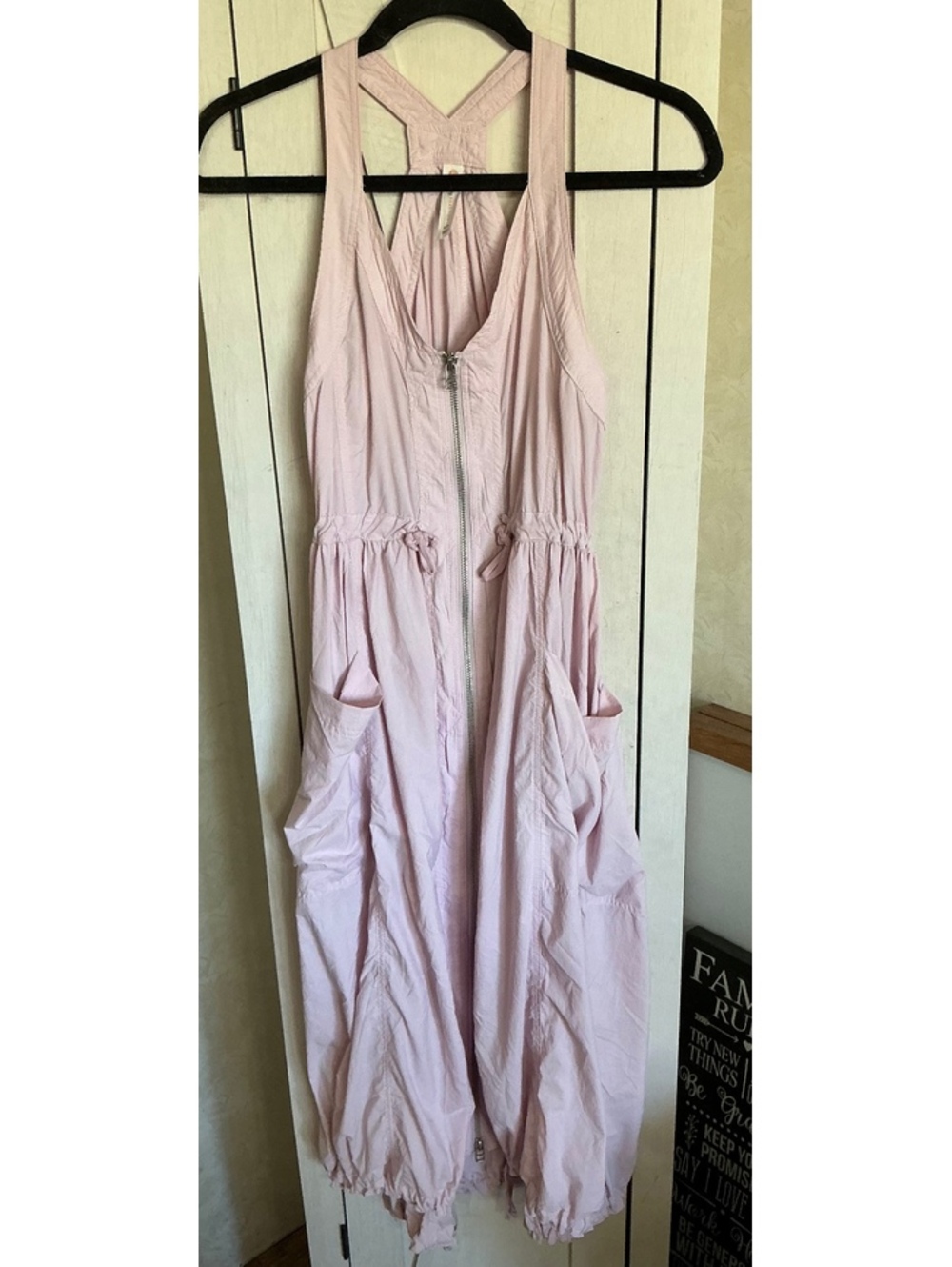 Daily Practice Anthropologie XXS Pink Parachute Utility Zip Front Midi Dress